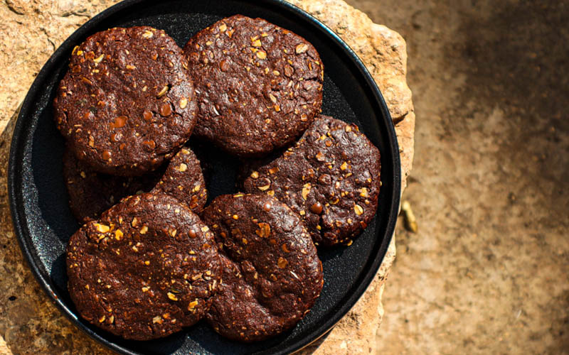 Double Chocolate Granola Cookies